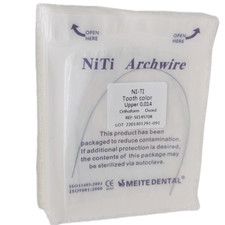 10 Pezzi Filo Arco Niti Rivestito Colore Bianco Ortodonzia Dentale Tondo Super Elastico