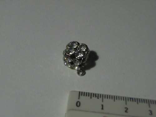 Bottone gioiello strass dado - gioiello,