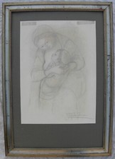 Giangiacomo DAL FORNO (Catania 1909- Milano 1989) Mamma con bambino cm 44x32