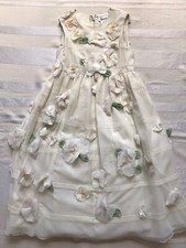 LESY FIRENZE per HARRODS abito di lusso bianco per bambina 8 anni Okd