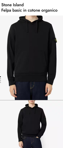 Felpa stone island nera - felpa, taglia