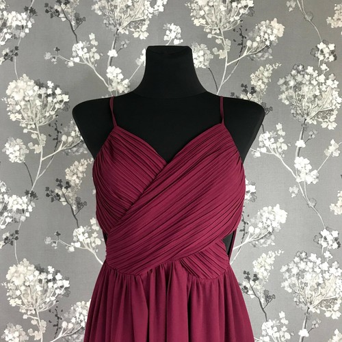 Abito lungo rosso bordaux - lungo, look