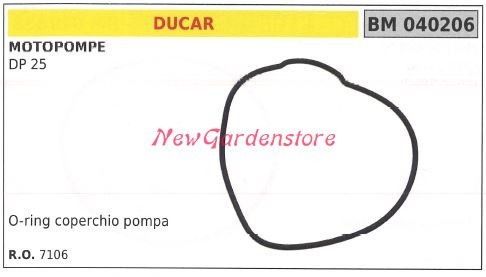 Ring coperchio pompa ducar - o-ring,