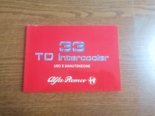 alfa romeo 33 td intercooler libretto libro manuale uso e manutenzione book