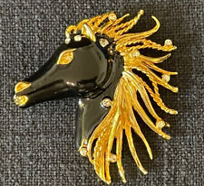 Spilla Vintage bigiotteria, testa di cavallo, in ottimo stato, siglata.