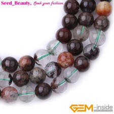 Quarzo fantasma marrone tondo