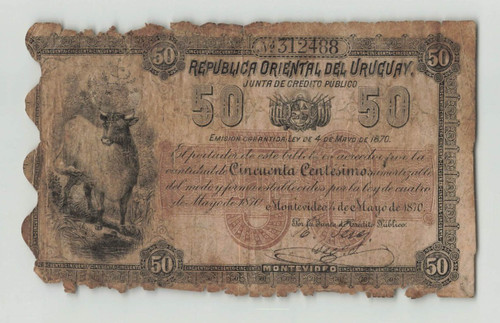 Uruguay centavos 1870 - centavos,