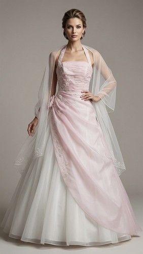 Abito sposa elegante - elegante, rosa