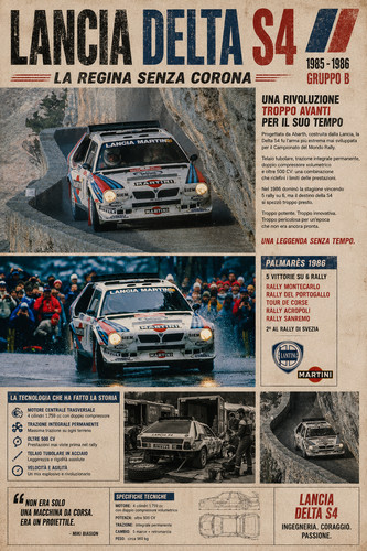 Poster lancia delta martini - delta,