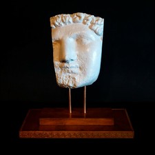 SCULTURA STILE ARTE GRECO ROMANA RIPRODUZIONE VOLTO BUSTO PATRIZIO ROMANO greca