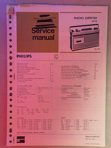 Philips manuale servizio - manuale, di