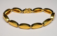 PESANTE! BRACCIALE UNISEX PIERRE LANG MARCA ORO 14k maglie arrotolate 42,2g