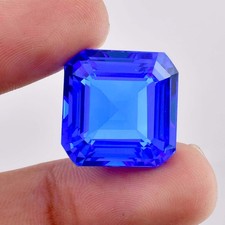 Pietra preziosa sfusa tanzanite blu naturale impeccabile 16 x 16 mm (certificata GIT)