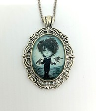 Collana con cabochon gothic dark Horror Boy with Crows