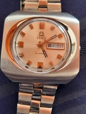 Raro!!! Autentico orologio automatico svizzero TITUS Matic Geneve 25j_2689