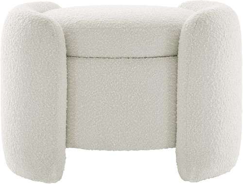 Chic boucle storage ottoman - chic,