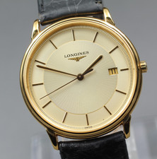 Orologio Longines Presence L4.677.2 33mm Quarzo Oro PVD Data Cinturino Originale