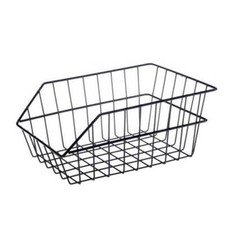 CESTINO POSTERIORE FILO CON GANCI BICICLETTA CESTO DA BICI FERRO NERO PORTATUTTO