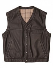 Gilet vintage uomo pelle UK 40