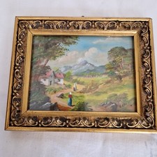 Miniatura Olio Firmata Cornice