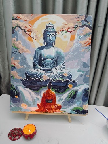 Buddha hand painted - buddha,