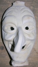Maschera in legno come