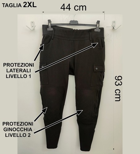 Pantaloni moto donna neri 2xl - pantaloni,