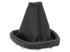 PER HYUNDAI i10 II 2013-2019 CUFFIA LEVA CAMBIO PELLE NERA