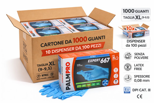 1000 guanti nitrile azzurro - 1000,