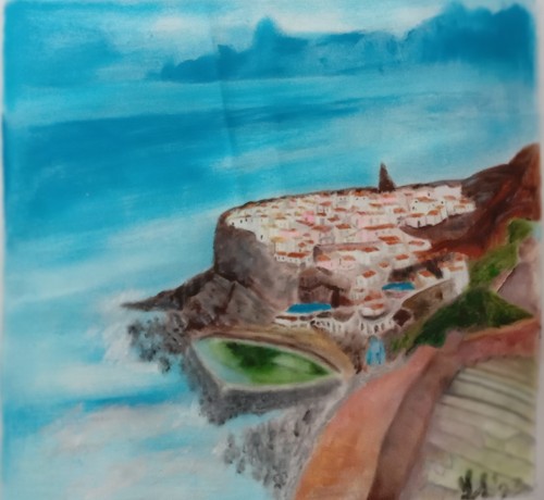 Arazzo dipinto mano - a,