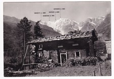 P01652 - CARTOLINA MACUGNAGA - CASA TIPICA CON MONTI SULLO SFONDO - g/nv