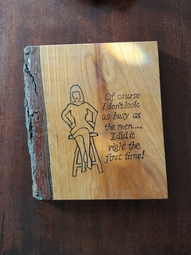 Targa legno umorismo ufficio