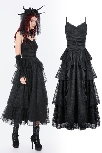 Abito lungo donna - dark, in