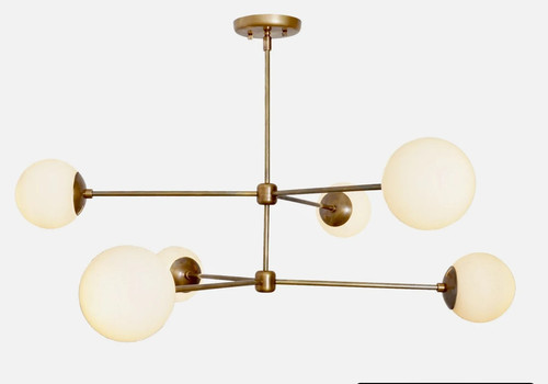 Lampadario moderno ottone - lampadario,