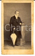 1870 ca MENTON (F) Ritratto di intellettuale con l'ombrello bianco *Foto ANFOSSI
