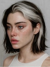 Parrucche nere evidenziate