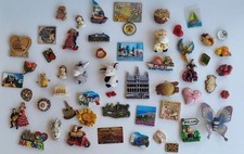 Lotto 50 Magneti Calamite Varie da Frigo Frigorifero Vintage da Collezione