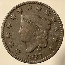 1 CENT 1827 UNITED STATES OF AMERICA 1 CENTESIMO INDIANO USA