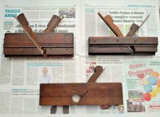 3 antiche pialle professionali da falegname da collezione cn lame PEUGEOT FRèRES