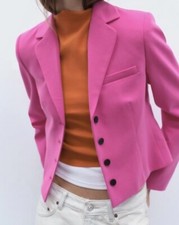 Zara blazer aderente rosa - zara,