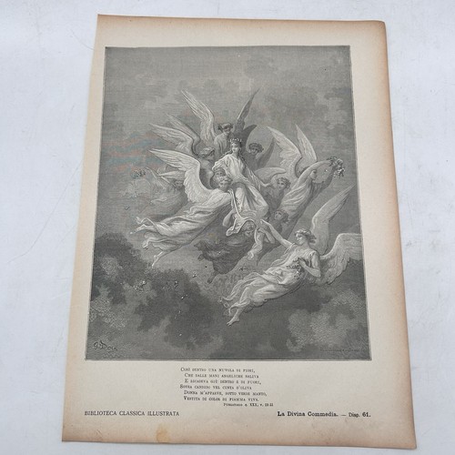 Stampa antica 1890 paradiso - antica,