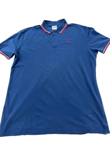 Polo uomo diadora blu cotone - blu,