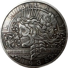 Teschio stile Hobo Nickel su