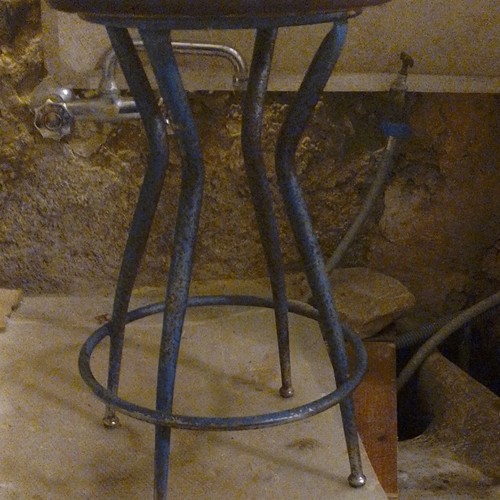 Sgabello industriale vintage - sgabello,