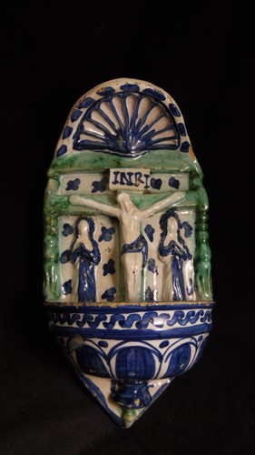 Grand bénitier faience - grand,