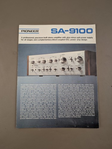 Pioneer 9100 brochure - sa-9100,