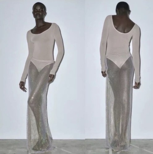 Maxi gonna zara nuda rete - zara,