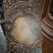 Antico Olio Su Tavola Del 1800