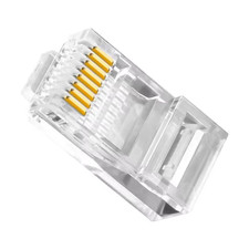 50x Connettori RJ45 Cat.6 UTP (Non Schermati)Passanti per Cavo Rete Ethernet LAN
