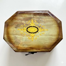 Vintage Octagon Wood Jewelry